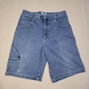 Vintage 90s/Y2K BOXX Jeans NY USA Denim Cargo Skater Shorts Size 36×10 Mens Jort